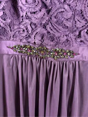 Adrianna Papell One-Shoulder Purple Lace & Mesh Mini Party Dress 6 thumbnail 10