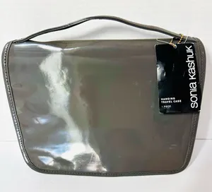 Sonia Kashuk Hanging Travel Case - Gray Patent Finish NWT thumbnail 1