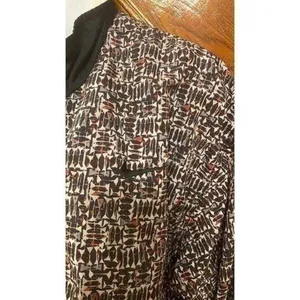 Nike Windbreaker Jacket Women Black Brown Geometric Vintage 90s‎ Full Zip Medium thumbnail 4