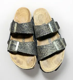 BIRKENSTOCK Arizona Women's Size 7 EU 38 Birko-Flor Shiny Python Sandals thumbnail 1