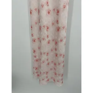 And Now This Y2K Babydoll Maxi Satin Dress Women Floral Romantic Dainty‎ Sz M thumbnail 4