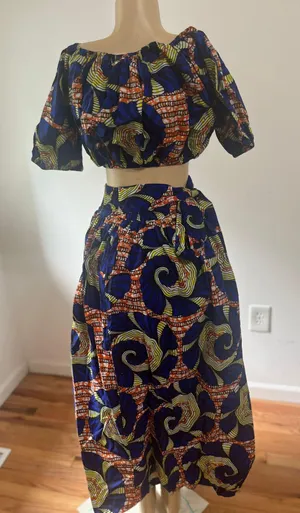 Skirt And Top Blue Size XL thumbnail 1