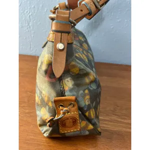 VTG Y2K Dooney & Bourke Bumble Bee Hobo Shoulder Bag Heart Charm Dust Bag thumbnail 4
