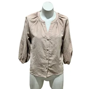 Marc New York Women's Pink V-Neck 3/4 Sleeve Blouse Size S thumbnail 2