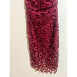 Bardot Gemma Burgundy Lace Halter Midi Dress XS 4 NWT $119 Open Back thumbnail 15