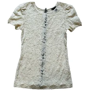 VS MODA Intl Lace Top Y2K Boho Sm Cream Back Zip-Up - Victoria’s Secret Holiday thumbnail 1
