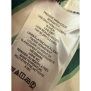 Maeve Anthropologie Green White Mixed Stripe Button Down Blouse Long Sleeve S thumbnail 8