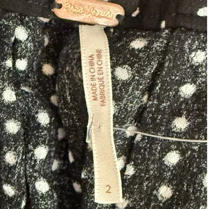 NWT Free People Magdalene High Waist Polka Dot Rayon Shorts Pocket 2 Black White thumbnail 9