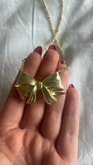 Kendra Scott Love Shack Fancy Bow Necklace thumbnail 2