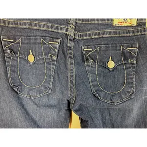 True Religion Becky Jeans Womens 30 Excellent‎ Bootcut Big T Stitching thumbnail 11