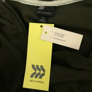 All In Motion Womens Hoodie Pullover 1/2 Zip Fleece Thumbholes Pockets Green XXL thumbnail 3