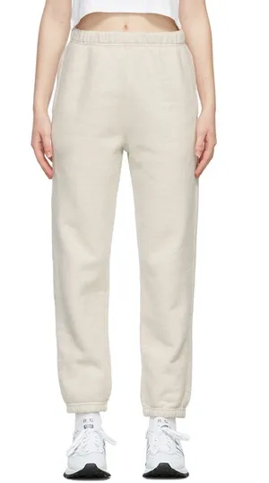 Agolde Revolve Kelby Oatmeal Heather Fleece Lined Lounge Jogger Sweatpants Small thumbnail 1