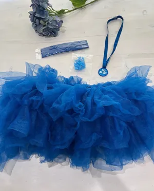 Spirit Halloween Costume Tutu Go Blue Medal Headband Hair Clips One‎ Size color war camp thumbnail 1