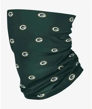 Green Bay Packers FOCO Gaiter Scarf NFL‎ Football Fan Gear Green - new thumbnail 1