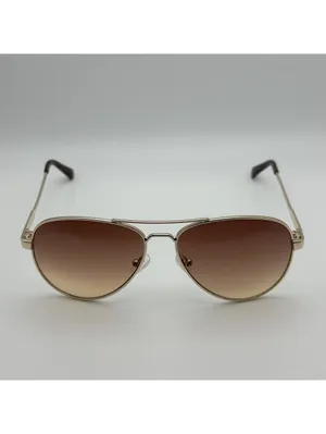 G by Guess Aviator Sunglasses with Gradient Brown Lenses thumbnail 4