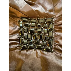Larry Levine Top Womens Size XL Brown Beaded Waist Peplum Vintage Deadstock 90s thumbnail 14