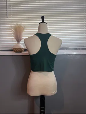 aerie OFFLINE Minimal Support Bralette in Forest Green thumbnail 5