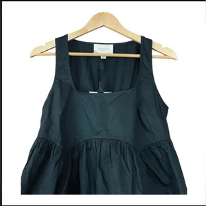 Pomander Place Porto Dress M NWT Black Sleeveless Mini Cotton Babydoll Style thumbnail 5
