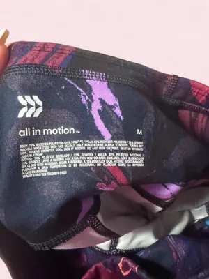 all in motion High-Rise Floral Bike Shorts in Black, Burgundy, Purple thumbnail 3