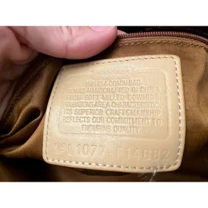 Large Coach Tote Satchel Handbag tan Leather No: K0878-18164 leather thumbnail 5