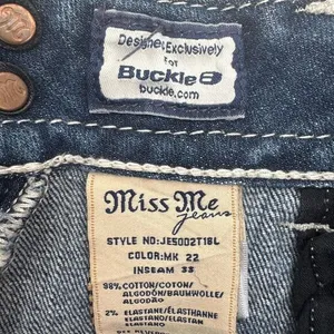 Miss Me Womens Straight‎ Leg Embellished Rhinestone Denim Distressed Jeans Sz 29 thumbnail 12