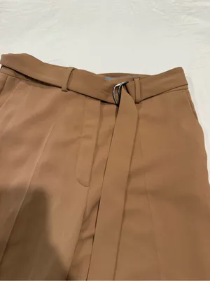 Sportmax women’s Tailored Brown Dress wide leg capri pants thumbnail 3