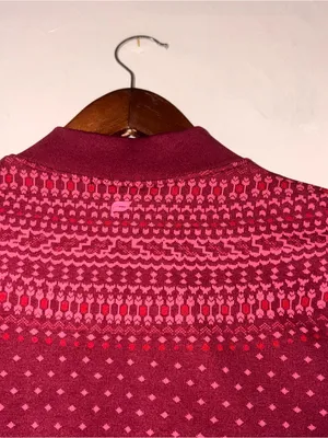 Fabletics Holly Seamless Fair Isle Cropped Mock Neck Long Sleeve Top M thumbnail 4