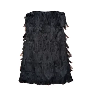 Ann Taylor Tiered Fringe Mini Cocktail Dress‎ Whimsigoth Coquette Balletcore thumbnail 2