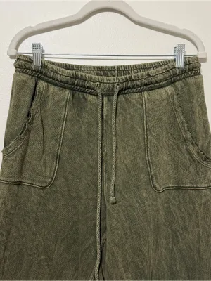 Three Bird Nest Relaxing Robin Wide Leg Pant Olive Green Size Large thumbnail 5