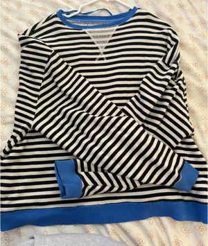 Free People Striped Crewneck thumbnail 1
