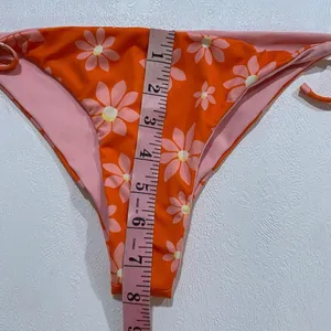 Wrangler Floral Bikini Set Orange Pink Daisy Tie Side Swimwear Estimated XS/S thumbnail 6