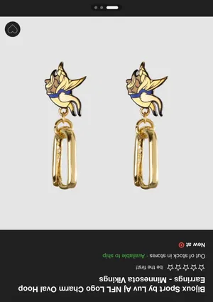 Minnesota Vikings NFL earrings thumbnail 3