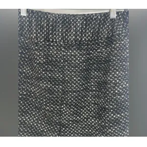 Ann Taylor Tweed Pencil Skirt‎ Black White Textured Office Wear thumbnail 4