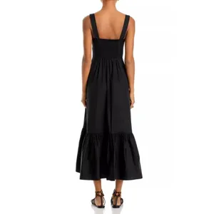 NWT A.L.C. Lilah II Cotton Midi Dress Black - Size 4 (Original Price $495) thumbnail 2