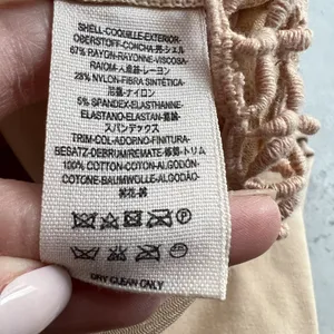 Free People Nude Skyscraper Bodycon Mini Dress Crochet Womens Small‎ S thumbnail 6
