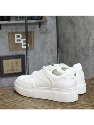 NEW Steve Madden Womens Faux Leather Lifestyle Casual Low Top Sneakers White 9M thumbnail 2