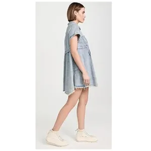 NEW Free People Ronnie Denim Dress Size Small thumbnail 2