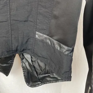 Cache Black Vegan Faux Leather Cropped Collarless Moto Zip Jacket XS thumbnail 5