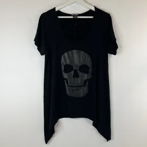 Hot Topic Size S Glitter Skull & Strappy Front Whimsigoth Goth Grunge Punk Emo thumbnail 3
