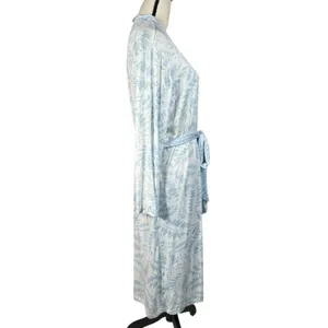 Hale Bob Medium Palm Robe Mid-Length Bamboo Stretch Belted Organic Long Sleeve thumbnail 3