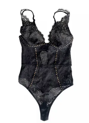 Victoria's Secret Black Rivet Bodysuit thumbnail 9