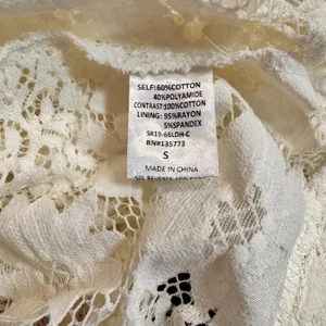 VICI Romantic‎ Boho Chic Cottagecore Lace Dress Tunic Top Size Small S Cream thumbnail 5