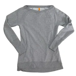 Lucy Sweatshirt Women Small Gray Raglan Long Sleeve Pocket Pullover Athleisure thumbnail 1