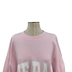 The Bar Varsity Sweatshirt Pink White‎ Lettering Fleece Oversized Size XL thumbnail 4