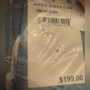 $199‎ NeW Good American Fit for Success Denim blue Jumpsuit medium thumbnail 5