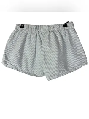 John Galt Blue & White Stripe Lounge Boxer Shorts OS thumbnail 3