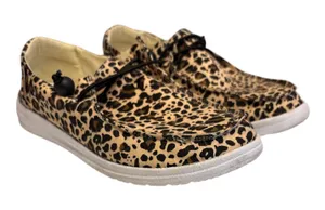 Corky Leopard Print Slip-Ons in Tan and Black Kayak style Size 7 thumbnail 1