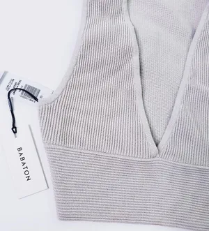 Aritzia Babaton Sculpt Knit Deep V-Neck Cropped Top thumbnail 4