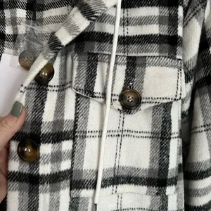 Hooded flannel jacket thumbnail 4