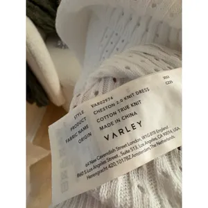 Varley Cheston Relaxed Knit Dress Midi In White Size Small thumbnail 6